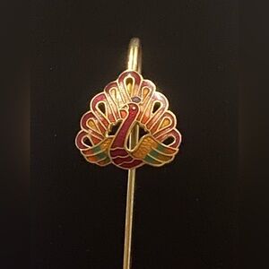 Vintage Cloisonne Swan Enamel Bookmark #9384